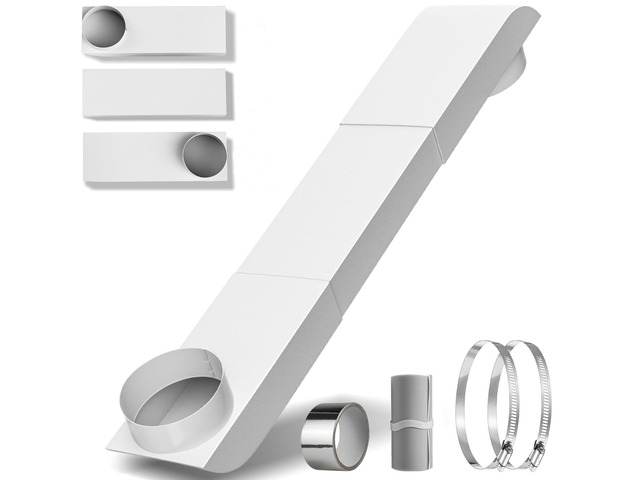 4' Periscope Dryer Vent, Upgraded 29-45' Adjustable Telescoping Dryer Vent, Stainless Steel Slim Flat Design for Tight Spaces, Low Profile Dryer...