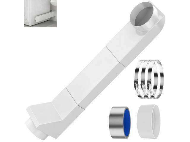 UD48S Stainless Steel Telescoping Dryer Vent Adjustable 17.729.5' Periscope Duct Kit, Low-Profile Flat Vent for Tight Spaces, Compatible with...