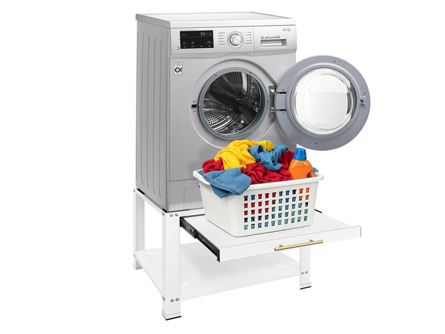 Washer and Dryer Pedestals with Drawer, Washer Dryer Stand 29' x 29' x 19.5', Heavy Duty Laundry Pedestal Base for Washer and Dryer, 790 lbs...