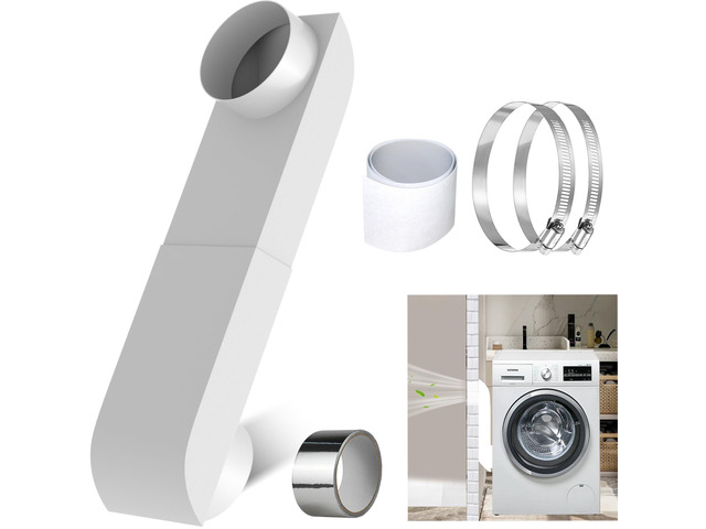 4' Periscope Dryer Vent, Adjustable Distance from 9.5'-14.5', Tight Space Dryer Vent Kit for Whirlpool, Stainless Steel Flat Dryer Vent Duct,...