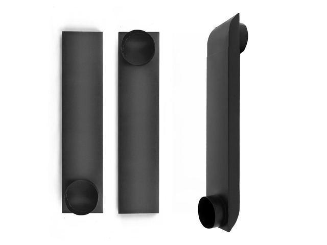 Dryer Vent Periscope, Black Stainless Steel, 21-38 Inch Adjustable Length, Telescoping Vent Duct for Tight Spaces for Tight Spaces, Fits Whirlpool...