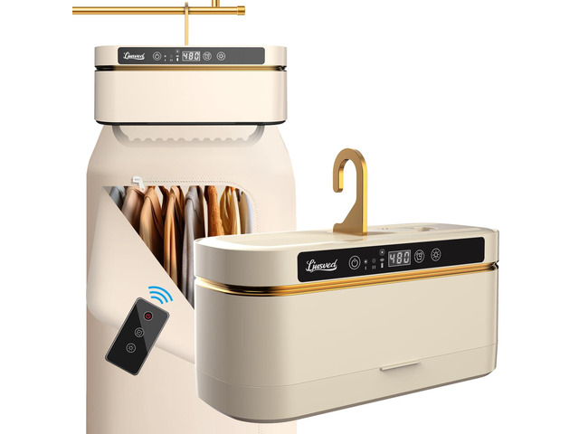 3 in 1 Portable Clothes Dryer and Shoe Dryer - Mini Portable Dryer Machine for Laundry Apartments and Travelling, Hotel Room, Beige