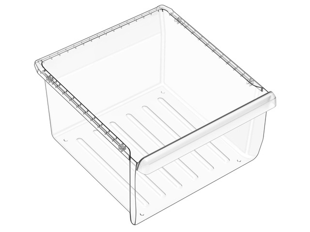 UPGRADED DA97-08693B Refrigerator Crisper Drawer Compatible with Samsung Refrigerator Drawer Replacement Bin RS25J500DSR RS261MDRS RS25H5000SR...