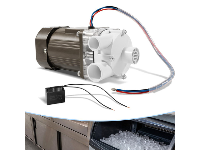 S-0730 Ice Machine Motor, Water Pump Motor for Hoshizaki KM Series Machine OEM Part S-0730, KM-1200S, KM-1300S, with Cable and Plug Service Kit