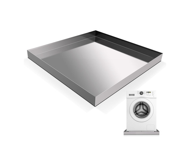 28' x 30' x 2.5' Washing Machine Pan, Leak Protection for Laundry Room Washing Machine Tray with Anti-Slip Bottom Pad, Raised Edge Drain Pan, No...