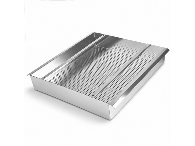 Commercial Pre Rinse Basket for Restaurant Sink 19 3/8' x 19 3/8' x 3.5' Heavy Duty Stainless Steel Pre Rinse Basket with Slides for Dishwashing...