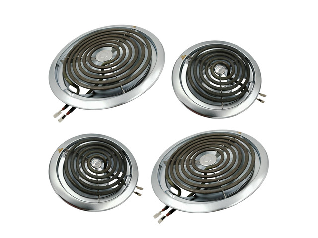 WB30M1 WB30M2 GE Electric Stove Burners Replacement Element with Stove Burner Covers Drip Pans for Electric Stoves Compatible with GE Hotpoint...