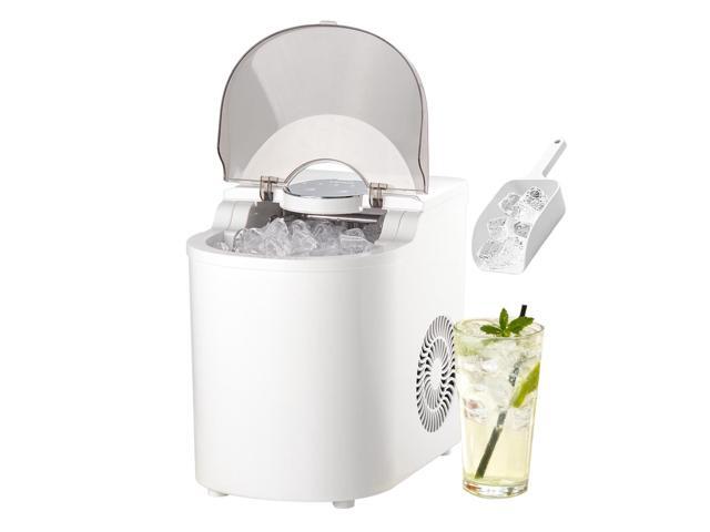 Countertop Ice Maker, 7 Cubes Ready in 6 Mins, 26 lbs per Day, Self-Cleaning Portable Machine with Ice Scoop, Ice-Making Machine with 2 Sizes...