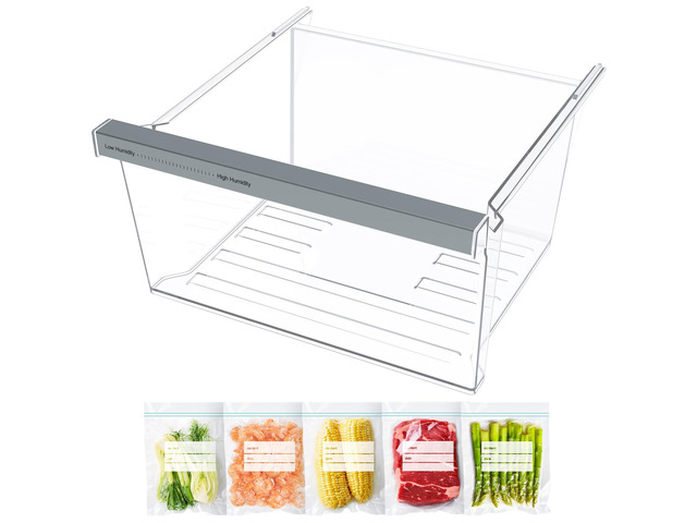 UPGRADED W11162443 W11046494 Refrigerator Crisper Drawer Replacement Compatible with Whirlpool Crisper Drawer Whirlpool Fridge Drawer Replacement...
