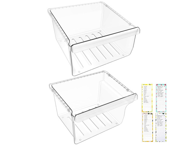 UPGRADED DA97-08693B Refrigerator Crisper Drawer & DA97-08692B Fridge Drawer Compatible with Samsung Refrigerator Drawer Parts RS25J500DSR...
