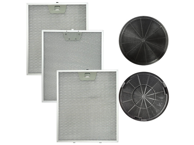 3 Pack WB02X24871 Range Vent Hood Grease Filter & 2 Pack JXCF72, WB02X24842 Charcoal Filter Compatible with GE Range Hoods JVW5361EJ1ES,...