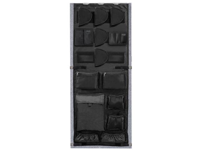 Gun Safe Door Organizer,Gun Safe Door Panel Organizer with Removable Pistol Holders Mag Pouch,Adjustable Width Fit Panel 18.5 to 23 inches,Gun...