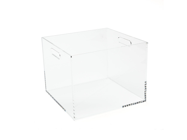 Acrylic Hanging File Box Organizer, Letter Size, Clear Files letter-size folders in clear acrylic style. Doubles as chic storage for the home...