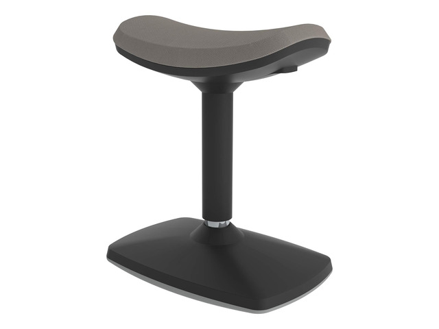 Adjustable-Height Active Motion Stool w/Saddle Seat - Flexible Seating for School Classroom, Office or Home - Gray (LNT-NUS500-GR-SO)