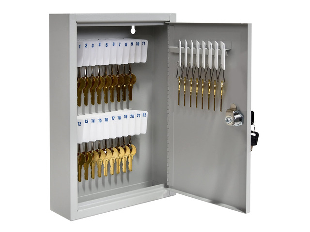 STEELMASTER by 30 Key Cabinet - Dual Lock Control Key Box - Welded 22 Gauge Steel Construction - Scratch Resistant - Write-On Key Tags for Easy...