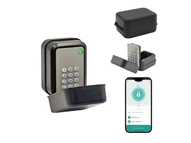 Smart Key Lock Box for Outdoor, Waterproof Key Safe with Code, APP Bluetooth Control Lockbox