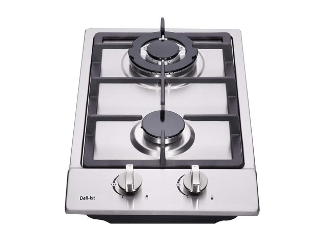 12 Inch Gas Cooktop With Dual Fuel Sealed 2 Burners - Stainless Steel Drop-In Hob DK223-A01 Cooker