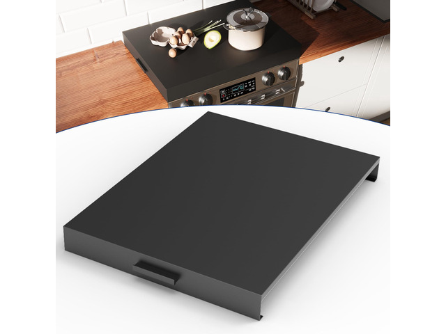 Stove Top Cover with Handles, Heavy Duty Metal Noodle Board Cooktop Cover for Gas/Electric Stove Top, (L 30' x W 22' x H 3') Large Gas Stove...