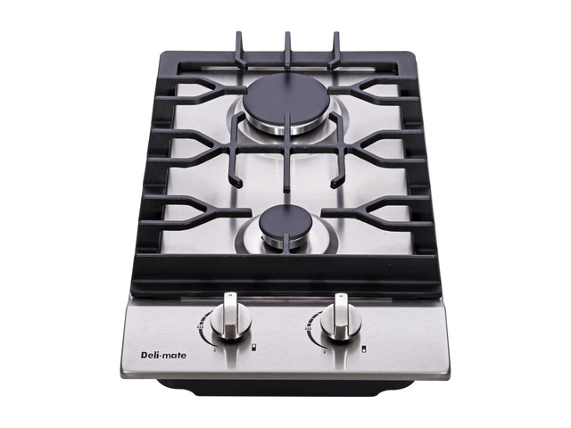 12' Gas Cooktop Dual Fuel 2 Sealed Burners Stainless Steel Drop-In Gas Stove DM223-SA01BZ Gas Hob