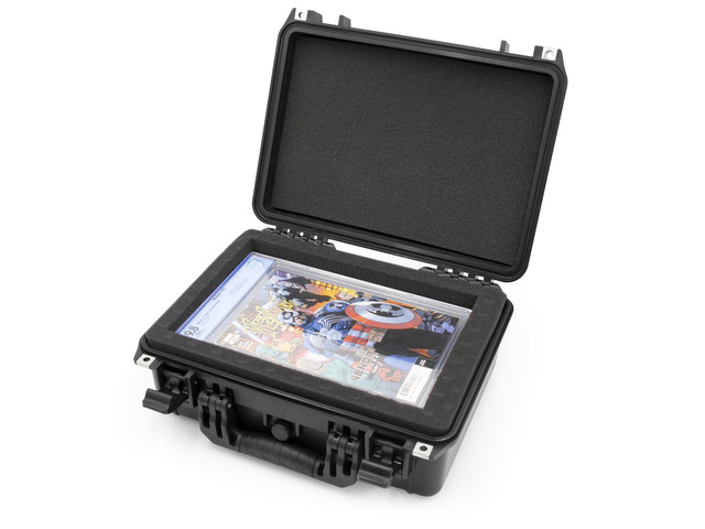 16 Waterproof Comic Book Storage Box Airtight Customizable Case Protects Up to 8 CGC Graded Comics or 30 Sleeved Toploaders Durable Comic Book...