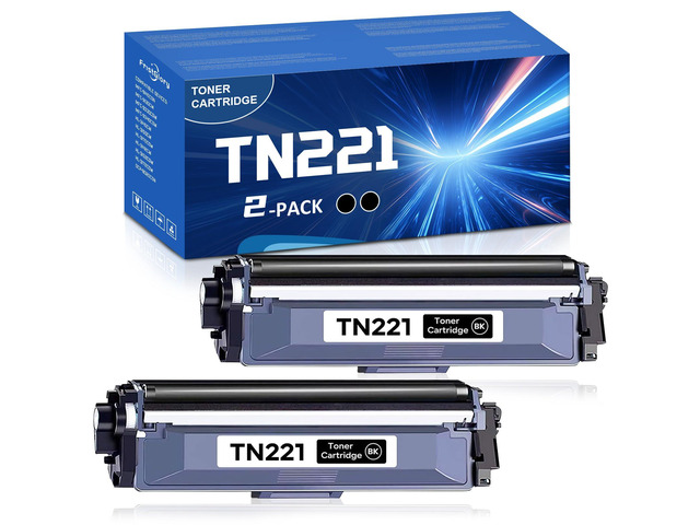 TN-221 TN221 Toner Cartridge Black High Yield (2-Pack) Replacement for Brother MFC-9130CW HL-3170CDW HL-3140CW HL-3180CDW MFC-9330CDW MFC-9340CDW...