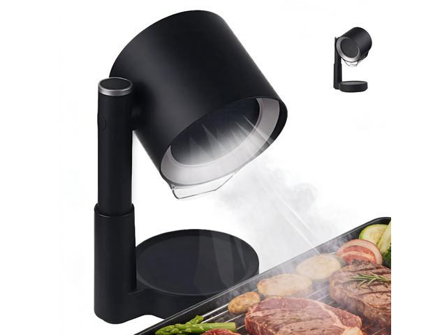 Portable Range Hood 2026 Upgrade, 3 Speed Low Noise Desktop Exhaust Fan, Detachable Aluminum Grease Filter & Oil Cup, Telescoping Compact Ductless...