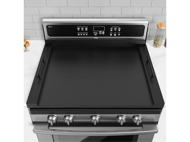 Noodle Board Stove Top Cover 30x22 Inch Wooden Cover with Handles Creates extra countertop space with multi-layer wood construction and handles....