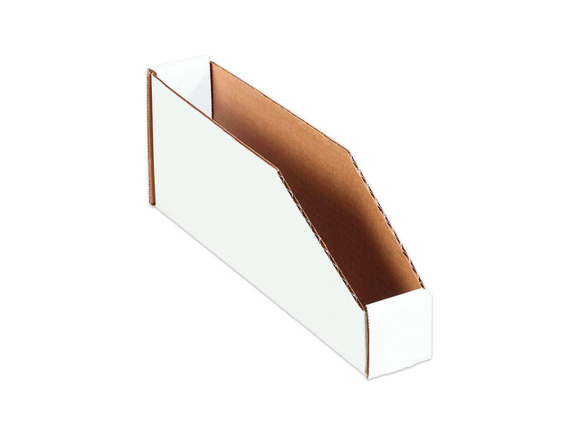 PBINMT212 Open Top Bin Boxes, 2' x 12' x 4 1/2', Oyster White (Pack of 50)