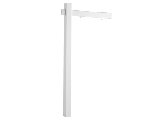 Real Estate Sign Post, 6 ft Tall, PVC Realtor Yard Sign Holder with 36 in Arm Holds up to 24 in, Easy to Install, Wind-Resistant, for Open House...