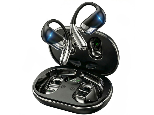 AI Translation Earbuds Real Time 194 Languages Translator Earbuds, No Subscription, 60H Battery Open Ear Bluetooth 5.4 Headphones, Audifonos...