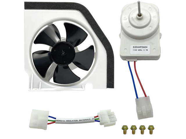5303918774 Refrigerator Condenser Fan Motor Assembly Compatible with Frigidaire Kenmore Crosley, Replaces 240334001 240397101 240525401 241681101