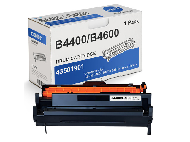 B4400/B4600 Drum Cartridges 1 Pack: Compatible 43501901 Drum Unit Replacement for OKI B4600 B4400 B4500 B4550 Series Printer