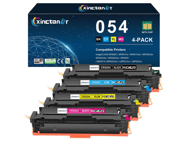054 Toner Cartridge Set 4 Pack for MF644Cdw MF642Cdw Toner Compatible for Canon 054 Toner 054H CRG054 ImageClass MF644Cdw MF642Cdw LBP622Cdw...