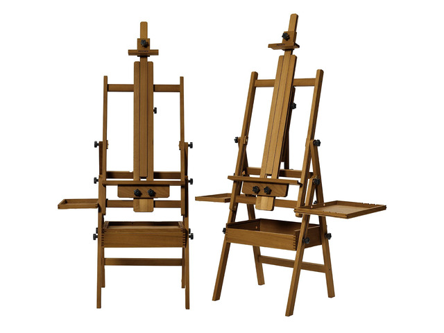 Painting Easel with Storage: H-Frame Beech Wood Art Easel for Adults, Artists, Students, Beginners - Adjustable 50'-80' H, Holds Canvas Up to 47...
