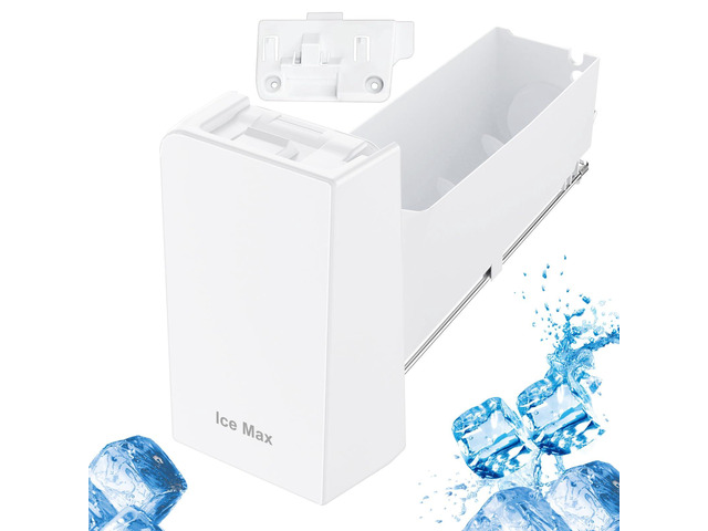 Upgraded DA97-20156B Ice Maker Replacement Compatible with Samsung Refrigerator DA97-20156A Ice Container, Ice Bucket Tray w/Latch Plate fit Model...