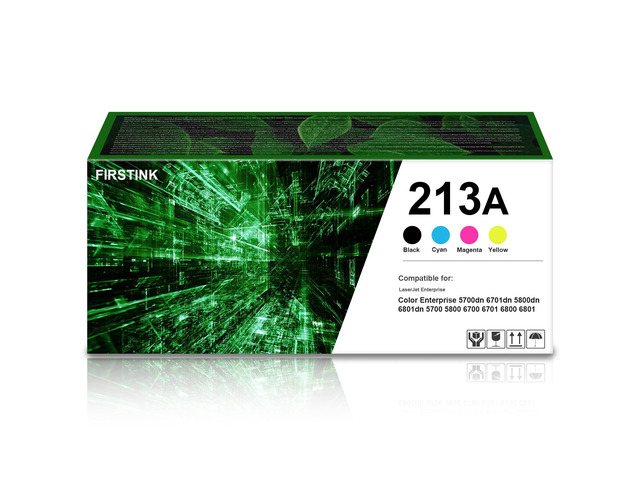 213A Toner Cartridges Compatible with Color LJ Enterprise MFP 5800dn High Yiled 213A W2130A Replacement for Color LJ Enterprise 5700dn 6701dn...