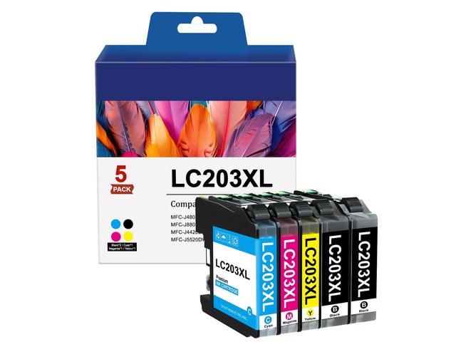LC203XL Ink Cartridges Replacement for Brothers Ink LC203XL LC203 Ink Cartridges brothers printer with MFC-J480DW MFC-J880DW MFC-J4420DW MFC-J680DW...