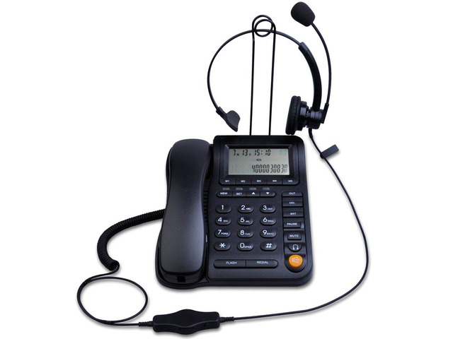 Home Office Corded Phone with Caller ID, LK-P017B Call Center Phones with Headset, Landline Telephone for Business Desktop Phone with Extra-Large...
