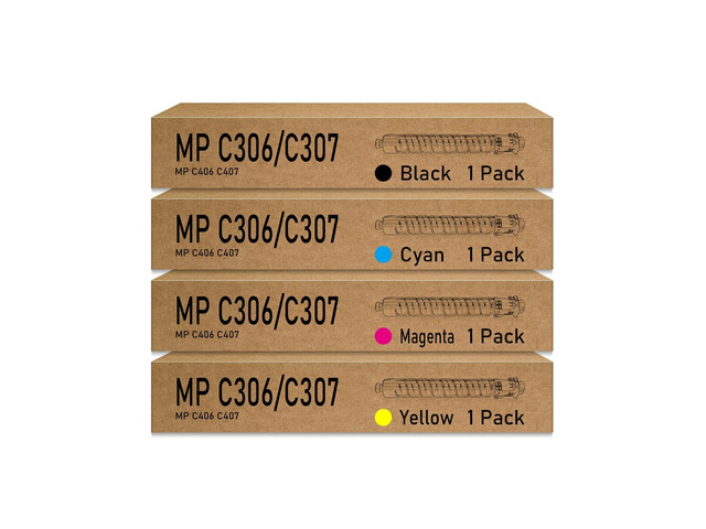 Remanufactured MP C306 C307 C406 C407 Toner Cartridge Replacement for Ricoh 842091 842092 842093 842094 for MP C306 MP C307 MP C406 MP C407 Printer...