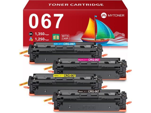 067 Toner Cartridge Set 4 Pack for MF656Cdw MF654Cdw LBP632Cdw With Chip, High Yield, Replacement for Canon 067H, Compatible with Color...