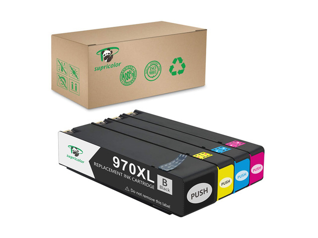 Replacement 970xl 971xl Ink Cartridges, 970 971 Ink with V8 Chips Compatible for Officejet Pro X576dw X476dw X476dn X451dn X451dw X551dw Printer