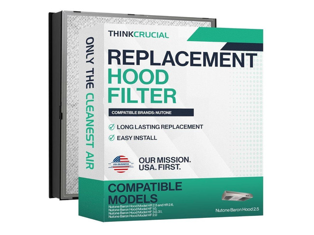Replacement Hood Filters Compatible With Nutone Part #ACCGSFHP2, 1-Year Supply Pre Filter Kit Parts -Models: HF 1.0, HF 2.0, HF 3.0, HF 3.1, HR 2.5...