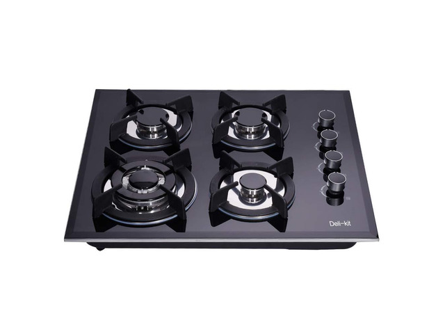 24 inch Gas Cooktop Dual Fuel Sealed 4 Burners Tempered Glass Gas Cooktop Drop-in Gas Hob DK145-A01S Gas Cooker