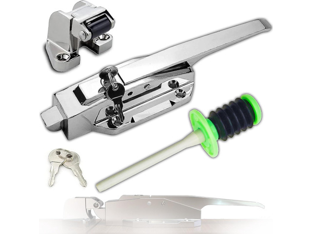 Walk in Cooler Door Handle, Freezer Door Latch Zinc Alloy Refrigerator Door Lock for Heavy Duty Commercial Freezer Laboratory