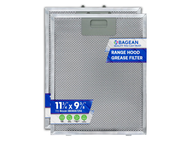 Stove Hood Vent Filter 11.75 x 9.40 SB08087294 Compatible with Broan Range Hood Filter Replacement - Aluminum Screen for Kitchen Overhead Fan -...