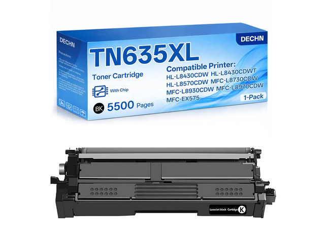 TN635XL Black Toner Compatible with Brother MFC-L8930CDW Printer High yield,5500 pages,wrok for HL-L8430CDW,HL-L8570CDW,MFC-L8730CDW,with...