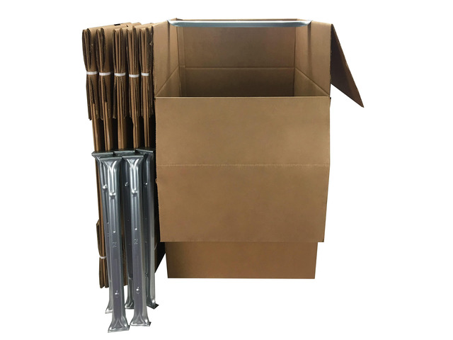 Shorty Space Saving Wardrobe Moving Boxes (Bundle of 6) 20 x 20 x 34 Moving Boxes, corrugated