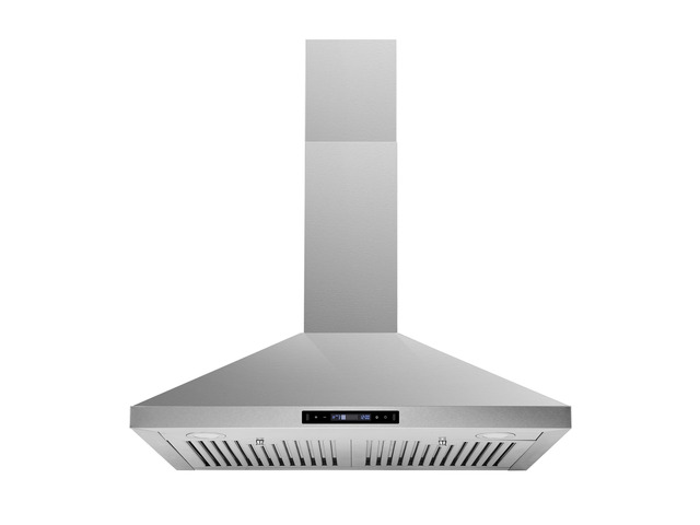 Wall Mount Range Hood 30 inch, 900 CFM, Ducted/Ductless Convertible, Stainless Steel Kitchen Vent Hood with 3-Speed Fan and LED Lights, Gesture &...