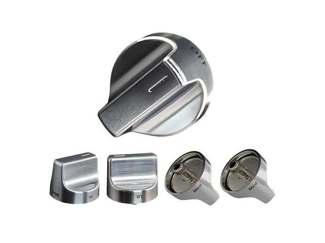 5 pcs Whirlpool Stove Knob Replacement W11620567 , Stainless Steel, Reinforced D-Shape and sleeve, Replaces W11510456
