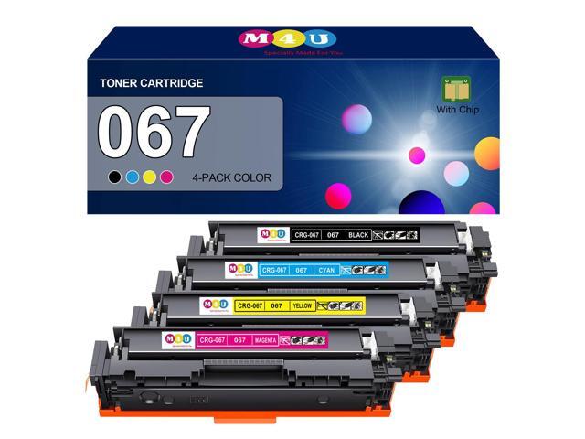 067 Toner Cartridge Set 4 Pack Compatible for 067 067H for Color ImageCLASS LBP632Cdw LBP633Cdw MF653Cdw MF654Cdw(Black Cyan Magenta Yellow)